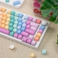 Rainbow 104+22/23 MOA Profile Keycap Set Cherry MX PBT Dye-subbed for Keyboard